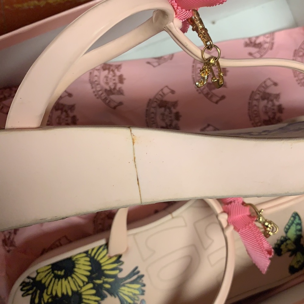 Juicy couture size 9 sandals juicy flower child sandals - Picture 5 of 6